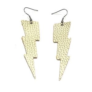 Faux leather earrings